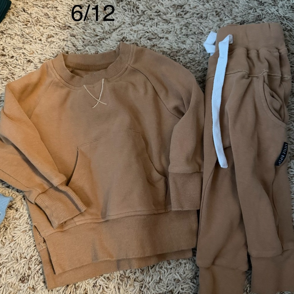 Little Bipsy Tan Kids Sweatshirt and Joggers Set